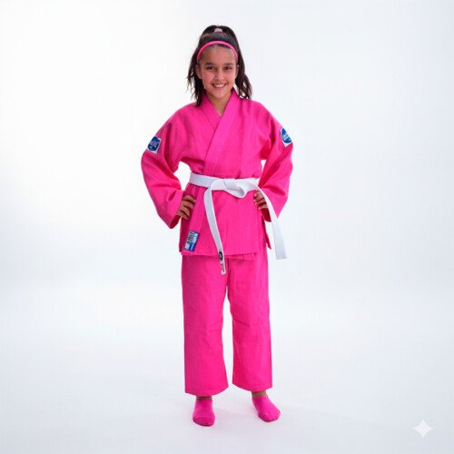 KIMONO INFANTIL NKL BASIC TRAINING KIDS ROSA 300GR