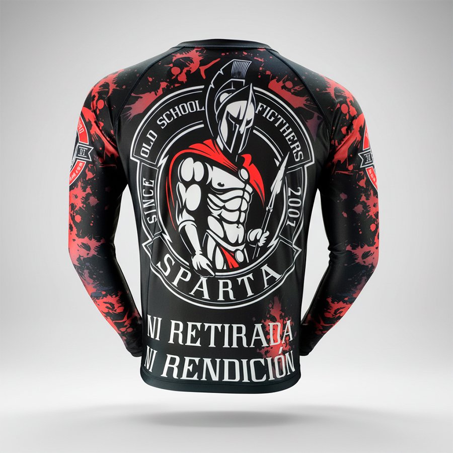 CAMISETA ELASTICA MANGA LARGA DANvaletudo SPARTA OLD SCHOOL FIGHTERS - Imagen 2