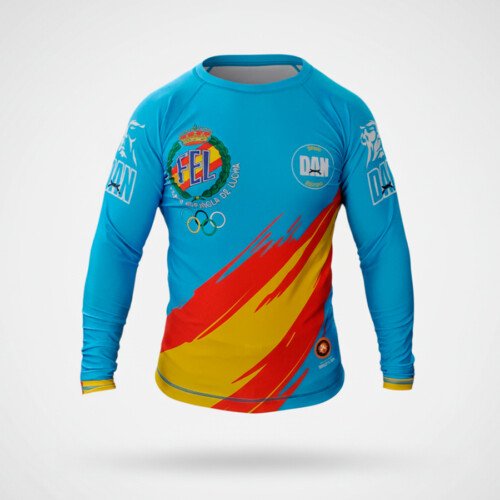 CAMISETA ELASTICA MANGA LARGA DANvaletudo FELODA VEXILLUM AZUL