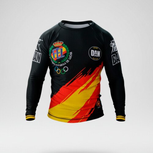 CAMISETA ELASTICA MANGA LARGA DANvaletudo FELODA VEXILLUM NEGRA