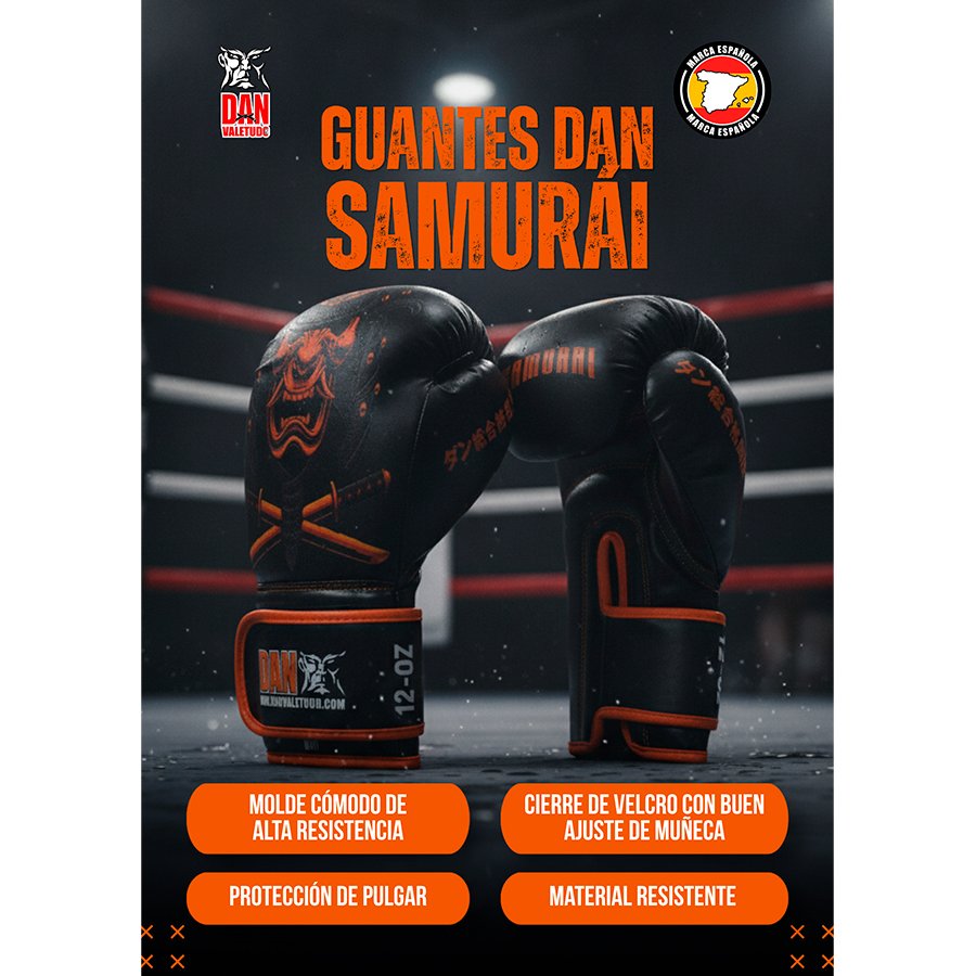 GUANTES DANvaletudo SAMURAI ORANGE FS - Imagen 5