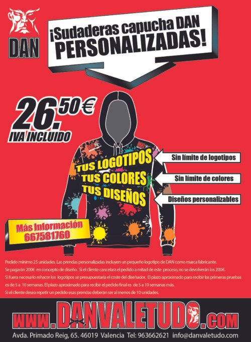 SUDADERA CAPUCHA PERSONALIZADA DAN