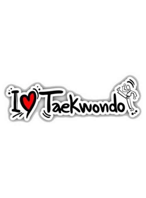 ADHESIVO I LOVE TAEKWONDO