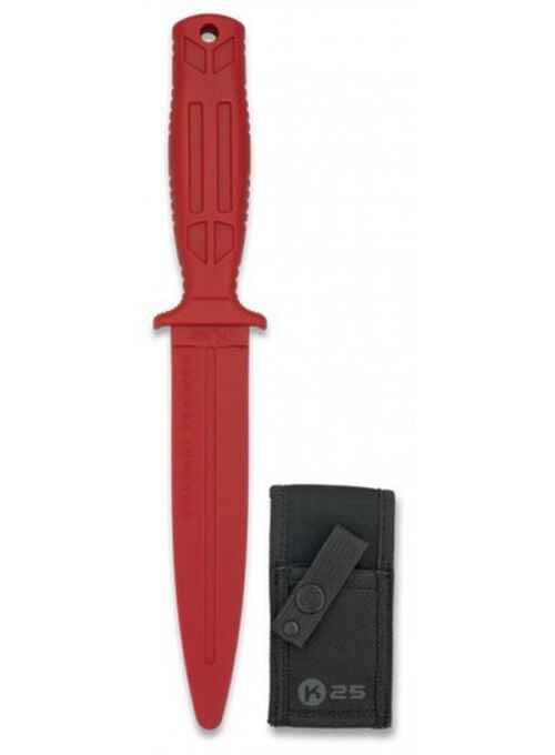 CUCHILLO DE ENTRENAMIENTO K25 TRAINNING GOMA ROJO