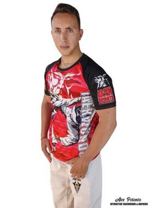 CAMISETA DANsports TAEKWONDO YONGIN ROJO DRY FIT