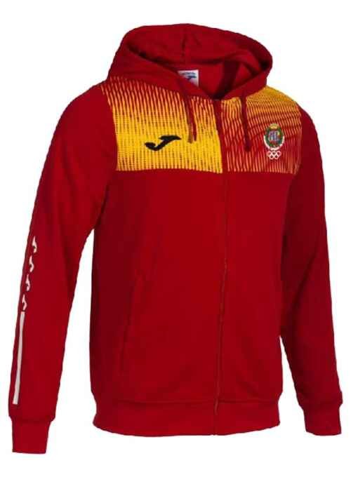 CHAQUETA CON CAPUCHA JOMA ECO SUPERNOVA ROJO/AMARILLO