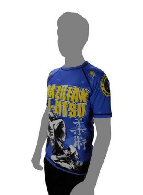 CAMISETA ELASTICA DAN JIU JITSU ARM-LOCK AZUL