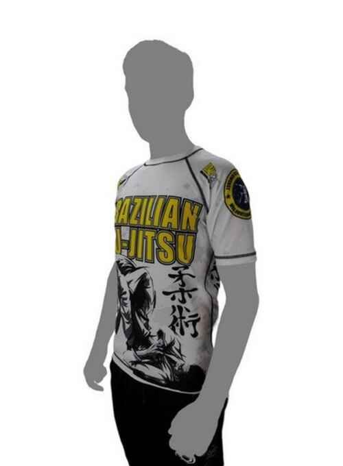 CAMISETA ELASTICA DAN JIU JITSU ARM-LOCK BLANCA