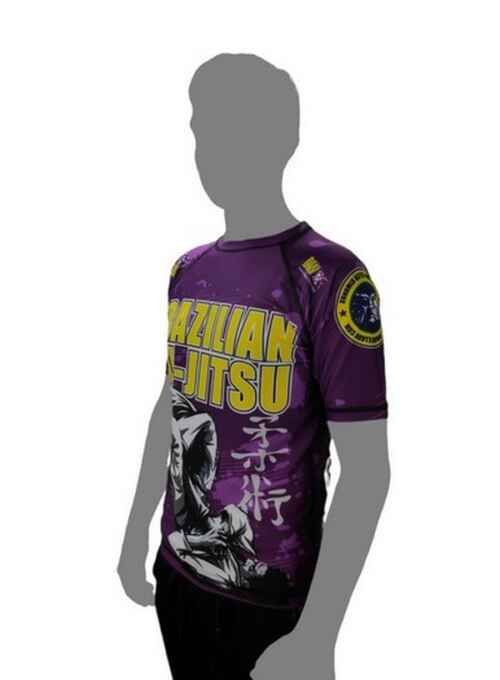 CAMISETA ELASTICA DAN JIU JITSU ARM-LOCK MORADO