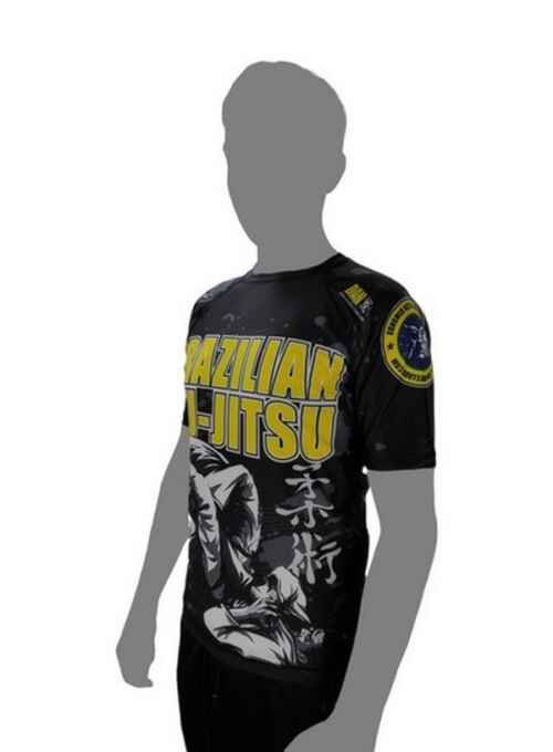 CAMISETA ELASTICA DAN JIU JITSU ARM-LOCK NEGRA