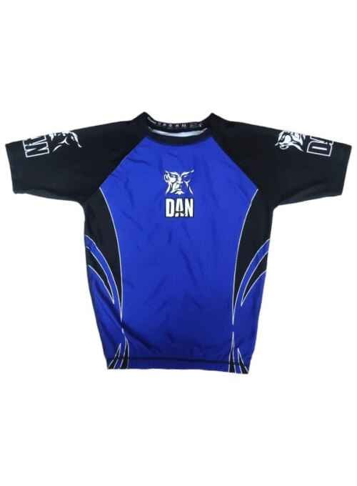 CAMISETA ELASTICA DANvaletudo TAVARES AZUL/NEGRO