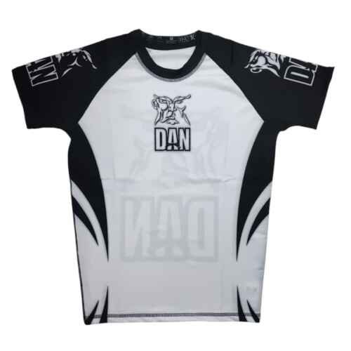 CAMISETA ELASTICA DANvaletudo TAVARES BLANCA/NEGRA FS