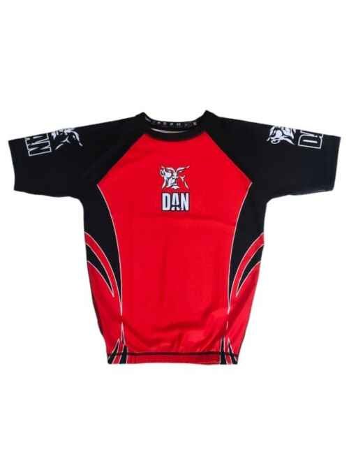 CAMISETA ELASTICA DANvaletudo TAVARES ROJO/NEGRO