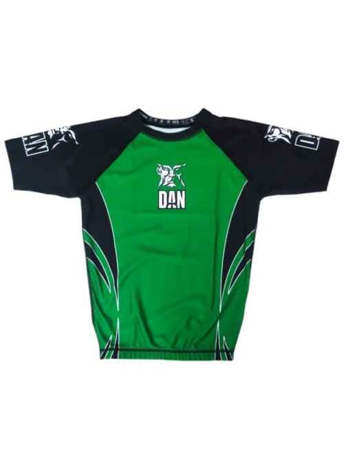 CAMISETA ELASTICA DANvaletudo TAVARES VERDE/NEGRO