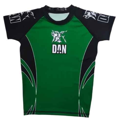 CAMISETA ELASTICA DANvaletudo TAVARES VERDE/NEGRO FS