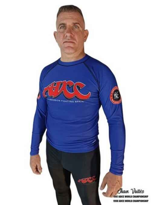 CAMISETA ELASTICA MANGA LARGA DANvaletudo ADCC SPERRY AZUL