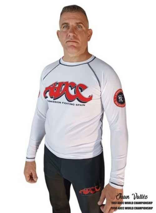 CAMISETA ELASTICA MANGA LARGA DANvaletudo ADCC SPERRY BLANCA