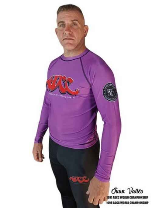 CAMISETA ELASTICA MANGA LARGA DANvaletudo ADCC SPERRY MORADA