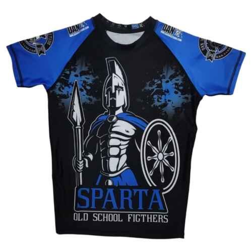 CAMISETA ELASTICA DAN SPARTA OLD SCHOOL FIGHTERS AZUL