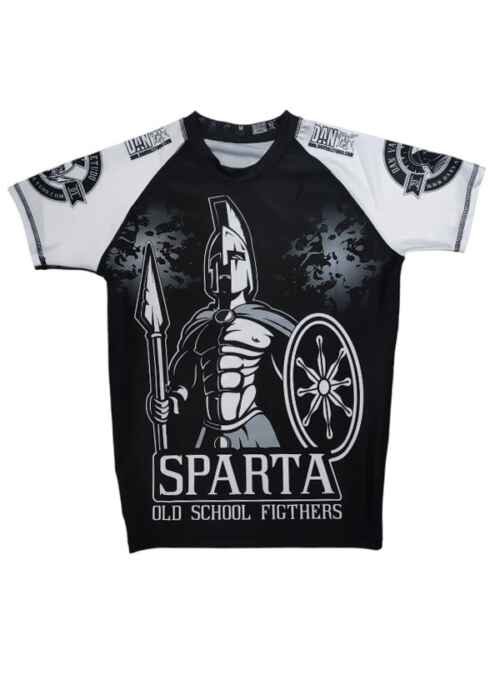 CAMISETA ELASTICA DAN SPARTA OLD SCHOOL FIGHTERS BLANCA