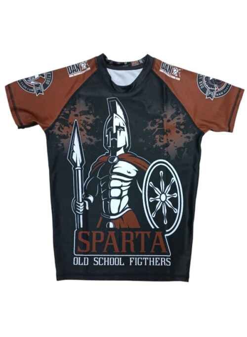 CAMISETA ELASTICA DAN SPARTA OLD SCHOOL FIGHTERS MARRON