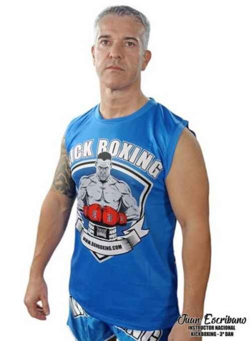 CAMISETA SIN MANGA DANboxing AKIO AZUL DRY FIT