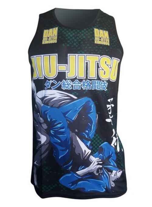 CAMISETA TIRANTES DAN JIU JITSU ARM-LOCK NEGRA DRY FIT