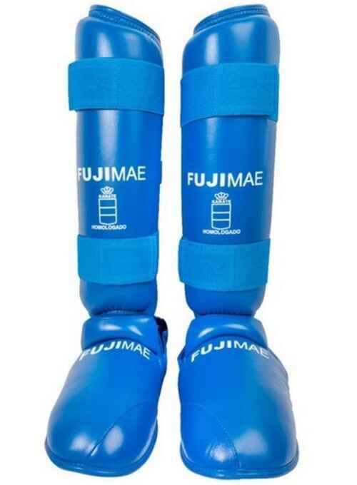 ESPINILLERAS KARATE FUJIMAE ADVANTAGE RFEK AZUL