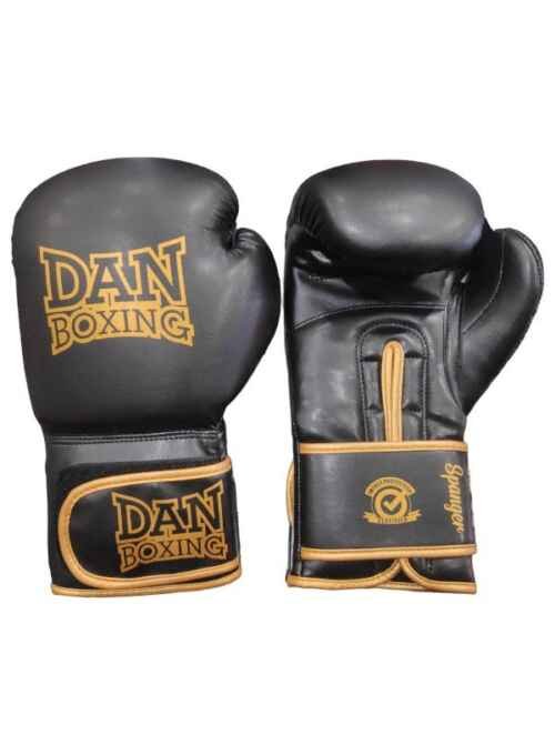 GUANTES DANboxing SPANGER NEGRO/DORADO