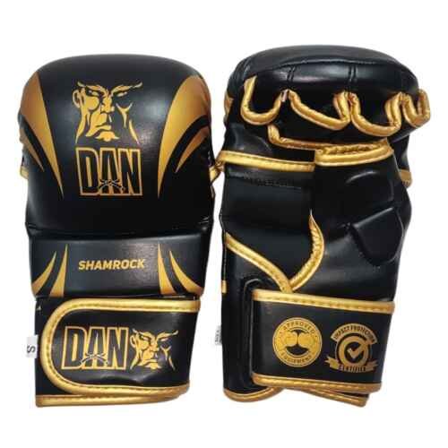 GUANTILLAS MMA DAN SHAMROCK NEGRO/DORADO