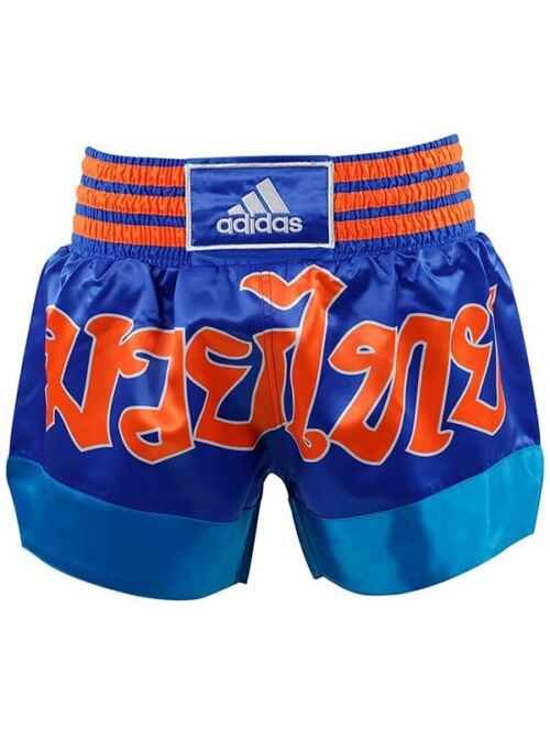 PANTALON ADIDAS MUAY THAI AZUL/NARANJA