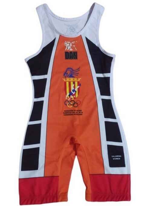 MALLOT LUCHA FEMENINO DANsports FVL SALAMINA NARANJA