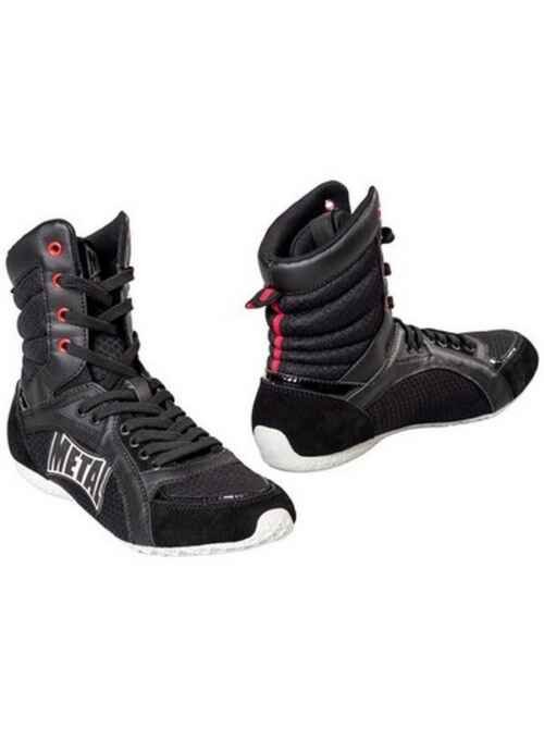 BOTAS BOXEO METAL BOXE VIPER IV CAÑA ALTA NEGRAS