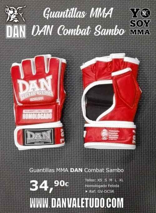 GUANTILLAS MMA DAN COMBAT SAMBO ROJAS