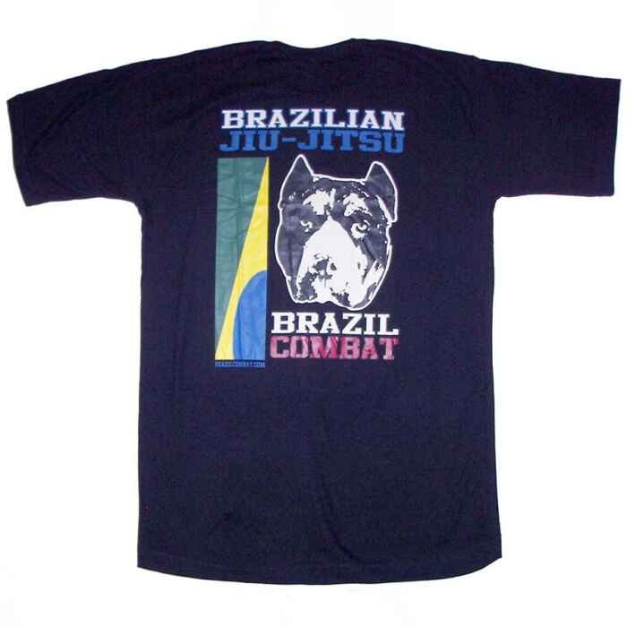 CAMISETA BRAZIL COMBAT PITBULL AZUL - Imagen 2