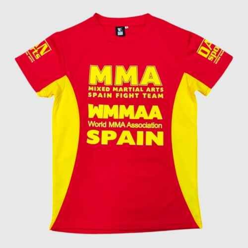 CAMISETA DAN WMMAA SPAIN FIGHT TEAM ROJO/AMARILLO