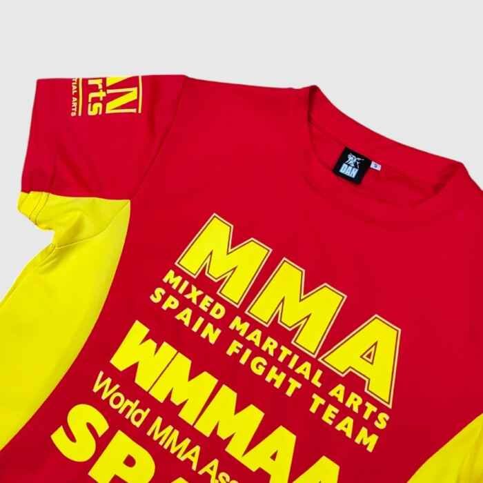 CAMISETA DAN WMMAA SPAIN FIGHT TEAM ROJO/AMARILLO - Imagen 3