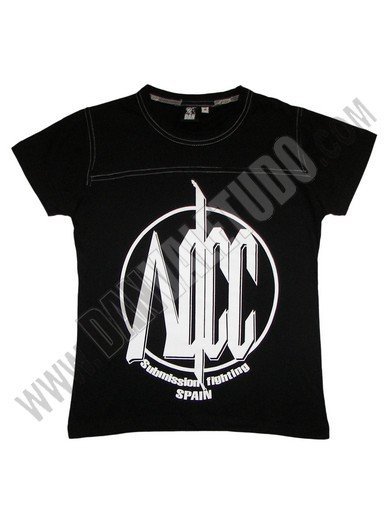 CAMISETA FEMENINA DAN ADCC SPAIN NEGRO/BLANCO