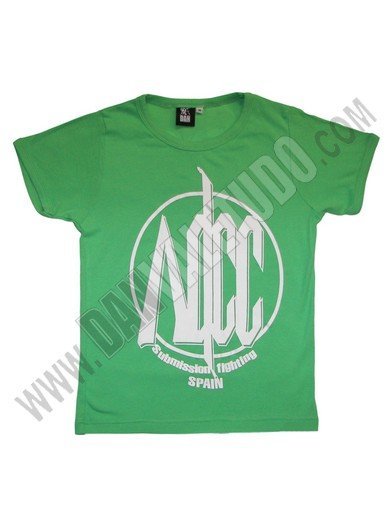 CAMISETA FEMENINA DAN ADCC SPAIN GREEN/BLANCO