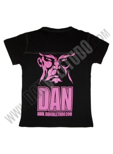 CAMISETA FEMENINA DAN WRESTLING NEGRO&PINK - Imagen 2