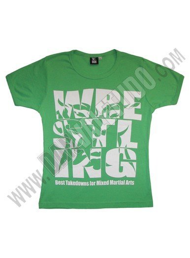 CAMISETA FEMENINA DAN WRESTLING GREEN/BLANCO