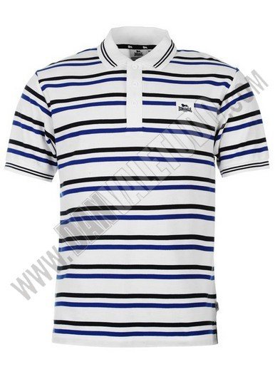 POLO LONSDALE STRIPES GREY/BLUE/BLANCO