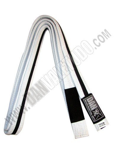 CINTURON BJJ DAN INFANTIL BICOLOR BLANCO/NEGRO