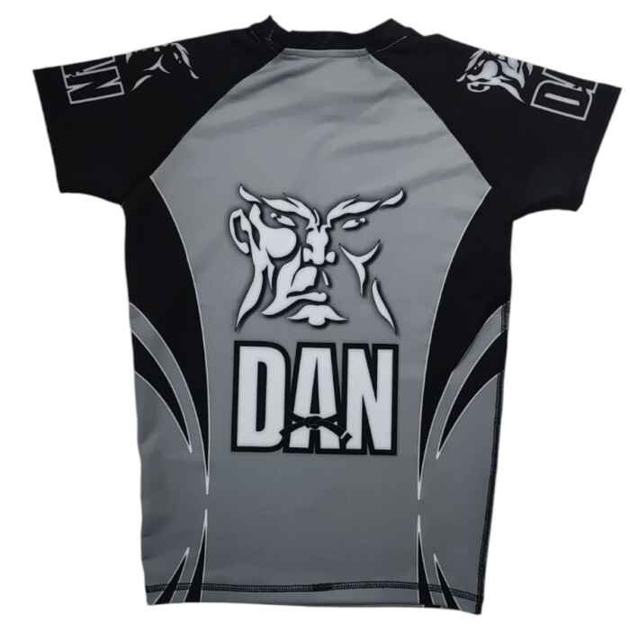 CAMISETA ELASTICA DANvaletudo TAVARES GRIS/NEGRO FS - Imagen 2