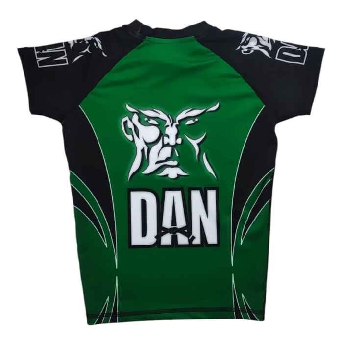 CAMISETA ELASTICA DANvaletudo TAVARES VERDE/NEGRO FS - Imagen 2