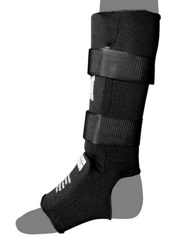 ESPINILLERAS EMPEINE DAN TUBO KONTACT 2 VELCROS NEGRO - Imagen 2