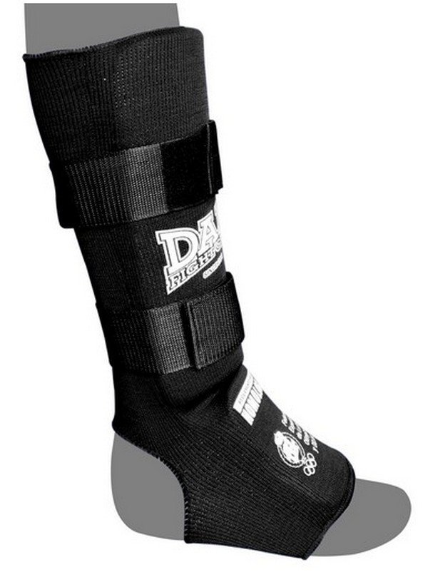 ESPINILLERAS EMPEINE DAN TUBO KONTACT 2 VELCROS NEGRO - Imagen 4