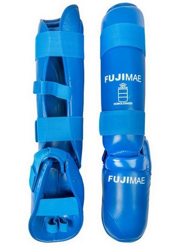 ESPINILLERAS KARATE FUJIMAE ADVANTAGE RFEK AZUL - Imagen 2