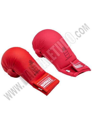 GUANTILLAS KARATE KAMIKAZE WKF HOMOLOGADA SIN PULGAR ROJO