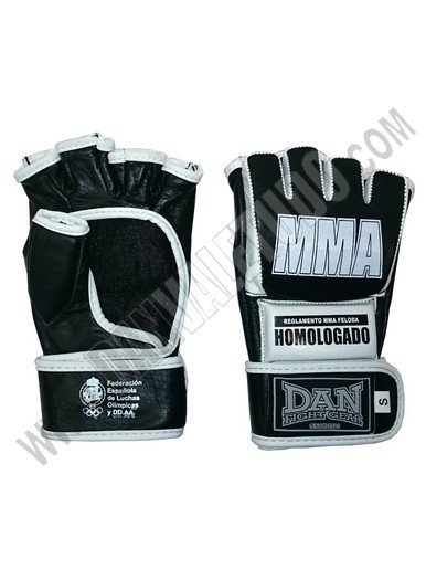 GUANTILLAS MMA DAN HOMOLOGADO FELODA 2016 NEGRO PG - Imagen 2